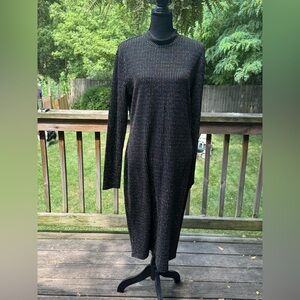 BOLD elements Metallic Striped Long Sleeve Dress